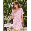 image:imageEkouaer Nightgowns for Women 3 Pack Sleep Shirts Short Sleeve Nightshirt Pullover Nightdress Soft Sleepwear SXXXLBlue StarsPink FloralsPurple Abstract Dots