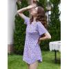 image:imageEkouaer Nightgowns for Women 3 Pack Sleep Shirts Short Sleeve Nightshirt Pullover Nightdress Soft Sleepwear SXXXLBlue StarsPink FloralsPurple Abstract Dots