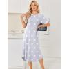 image:imageEkouaer Nightgowns for Women Bamboo Viscose House Dress Long Night Gowns Short Sleeve Sleepdress Soft Sleepwear S4XLLight Grey Stars