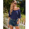 image:imageEkouaer Nightgowns for Women Bamboo Viscose Night Gowns Plus Size Sleep Shirts Short Sleeve Night Shirts Soft SleepwearNavy Blue