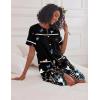image:imageEkouaer Nightgowns for Women House Dress with Pockets Short Sleeve Duster Moo Moos Button Down House Coat SleepwearBlack Butterfly