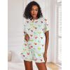 image:imageEkouaer Pajamas Set for Women Short Sleeve Lounge Set 2 Piece Loungewear PJs Soft Cute Lightweight SleepwearGreen Cocktail Glass