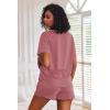 image:imageEkouaer Pajamas Set for Women Short Sleeve Lounge Set 2 Piece Loungewear PJs Soft Cute Lightweight SleepwearPurple Red