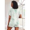 image:imageEkouaer Pajamas Set for Women Short Sleeve Lounge Set 2 Piece Loungewear PJs Soft Cute Lightweight SleepwearTie Dye Light Green