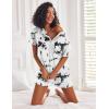 image:imageEkouaer Pajamas Set for Women Short Sleeve Lounge Set 2 Piece Loungewear PJs Soft Cute Lightweight SleepwearTie Dye White Black