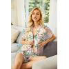 image:imageEkouaer Pajamas Set for Women Short Sleeve Sleepwear Button Down Pjs Soft 2 Piece Lounge Sets XSXXXLPink Floral Print