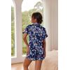image:imageEkouaer Pajamas for Women Set Silk Satin Pjs Button Down Sleepwear Summer Loungewear Top and Shorts Lounge Set SXXLChristmas Snowman