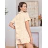 image:imageEkouaer Pajamas for Women Sets Cute Pjs Button Down 2 Piece Short Sleeve Ruffle Lounge Set SleepwearYellow Floral