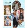 image:imageEkouaer Rompers for Women Summer Casual Sleeveless Spaghetti Strap Shorts Overalls Jumpsuits Beach Outfits with PocketsBlue Greenfloral