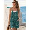 image:imageEkouaer Rompers for Women Summer Casual Sleeveless Spaghetti Strap Shorts Overalls Jumpsuits Beach Outfits with PocketsGreenfloral