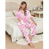 image:imageEkouaer Silk Satin Pajamas Set Women Short Sleeve Pj Sets Button Down Sleepwear 2 Piece Soft Loungewear SXXLPink Cowgirl