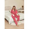image:imageEkouaer Silk Satin Pajamas Set Women Short Sleeve Pj Sets Button Down Sleepwear 2 Piece Soft Loungewear SXXLRed Heart