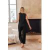 image:imageEkouaer Two Piece Sets for Women Summer Vacation Fashion Outfits Sleeveless Top Wide Leg Pants 2026 Lounge Sets S2XlBlack