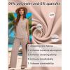 image:imageEkouaer Two Piece Sets for Women Summer Vacation Fashion Outfits Sleeveless Top Wide Leg Pants 2026 Lounge Sets S2XlChampagne