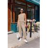 image:imageEkouaer Two Piece Sets for Women Summer Vacation Fashion Outfits Sleeveless Top Wide Leg Pants 2026 Lounge Sets S2XlChampagne