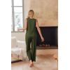 image:imageEkouaer Two Piece Sets for Women Summer Vacation Fashion Outfits Sleeveless Top Wide Leg Pants 2026 Lounge Sets S2XlDark Green