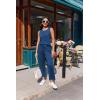 image:imageEkouaer Two Piece Sets for Women Summer Vacation Fashion Outfits Sleeveless Top Wide Leg Pants 2026 Lounge Sets S2XlDeep Blue