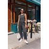 image:imageEkouaer Two Piece Sets for Women Summer Vacation Fashion Outfits Sleeveless Top Wide Leg Pants 2026 Lounge Sets S2XlGrey
