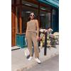 image:imageEkouaer Two Piece Sets for Women Summer Vacation Fashion Outfits Sleeveless Top Wide Leg Pants 2026 Lounge Sets S2XlKhaki