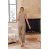 image:imageEkouaer Two Piece Sets for Women Summer Vacation Fashion Outfits Sleeveless Top Wide Leg Pants 2026 Lounge Sets S2XlKhaki