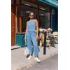 image:imageEkouaer Two Piece Sets for Women Summer Vacation Fashion Outfits Sleeveless Top Wide Leg Pants 2026 Lounge Sets S2XlLight Blue