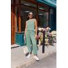 image:imageEkouaer Two Piece Sets for Women Summer Vacation Fashion Outfits Sleeveless Top Wide Leg Pants 2026 Lounge Sets S2XlLight Green