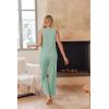 image:imageEkouaer Two Piece Sets for Women Summer Vacation Fashion Outfits Sleeveless Top Wide Leg Pants 2026 Lounge Sets S2XlLight Green