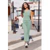 image:imageEkouaer Two Piece Sets for Women Summer Vacation Fashion Outfits Sleeveless Top Wide Leg Pants 2026 Lounge Sets S2XlLight Green