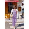 image:imageEkouaer Two Piece Sets for Women Summer Vacation Fashion Outfits Sleeveless Top Wide Leg Pants 2026 Lounge Sets S2XlPurple