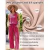 image:imageEkouaer Two Piece Sets for Women Summer Vacation Fashion Outfits Sleeveless Top Wide Leg Pants 2026 Lounge Sets S2XlRose Pink