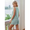 image:imageEkouaer Two Piece Shorts Set for Women Summer Lounge Set Casual Sleeveless Tank Top 2026 Matching Outfits SXXLIce Green