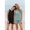 image:imageEkouaer Two Piece Shorts Set for Women Summer Lounge Set Casual Sleeveless Tank Top 2026 Matching Outfits SXXLIce Green