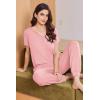 image:imageEkouaer Viscose from Bamboo Womens Pajama Sets Super Soft Short Sleeve Button Top and Pants Pj Sleepwear Sets SXXLLight Pink