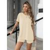 image:imageEkouaer Womens 2 Piece Lounge Set 2026 Summer Biker Shorts Set Outfits Short Sleeve Oversized Top Matching TracksuitApricot