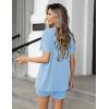 image:imageEkouaer Womens 2 Piece Lounge Set 2026 Summer Biker Shorts Set Outfits Short Sleeve Oversized Top Matching TracksuitBlue