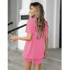 image:imageEkouaer Womens 2 Piece Lounge Set 2026 Summer Biker Shorts Set Outfits Short Sleeve Oversized Top Matching TracksuitHot Pink