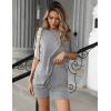 image:imageEkouaer Womens 2 Piece Lounge Set 2026 Summer Biker Shorts Set Outfits Short Sleeve Oversized Top Matching TracksuitLight Grey
