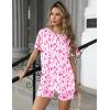image:imageEkouaer Womens 2 Piece Lounge Set 2026 Summer Biker Shorts Set Outfits Short Sleeve Oversized Top Matching TracksuitTiedye Pink Butterfly
