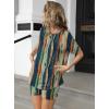 image:imageEkouaer Womens 2 Piece Lounge Set 2026 Summer Biker Shorts Set Outfits Short Sleeve Oversized Top Matching TracksuitTiedye Stripe
