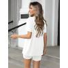 image:imageEkouaer Womens 2 Piece Lounge Set 2026 Summer Biker Shorts Set Outfits Short Sleeve Oversized Top Matching TracksuitWhite