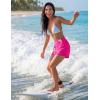 image:imageEkouaer Womens 3 Board Shorts High Waisted Swim Shorts Swimsuit Bottoms Beach Shorts with Pockets S2XLPink With Lily Flower