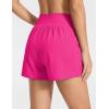 image:imageEkouaer Womens 3 Board Shorts High Waisted Swim Shorts Swimsuit Bottoms Beach Shorts with Pockets S2XLPink With Lily Flower