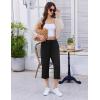 image:imageEkouaer Womens Capri Pajama Pants 2026 Wide Leg Lounge Sleep Pants Soft Comfy Drawstring Pj Bottoms with PocketsBlack