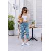 image:imageEkouaer Womens Capri Pajama Pants 2026 Wide Leg Lounge Sleep Pants Soft Comfy Drawstring Pj Bottoms with PocketsBlue Letter