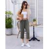 image:imageEkouaer Womens Capri Pajama Pants 2026 Wide Leg Lounge Sleep Pants Soft Comfy Drawstring Pj Bottoms with PocketsDark Heather Gray