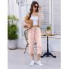 image:imageEkouaer Womens Capri Pajama Pants 2026 Wide Leg Lounge Sleep Pants Soft Comfy Drawstring Pj Bottoms with PocketsPink Leopard