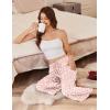 image:imageEkouaer Womens Capri Pajama Pants 2026 Wide Leg Lounge Sleep Pants Soft Comfy Drawstring Pj Bottoms with PocketsPink Leopard