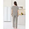 image:imageEkouaer Womens Pajama Sets Short Sleeve Top and Pants 2 Piece Pjs Soft Sleepwear Comfy Lounge Set SXXLWhite Leopard