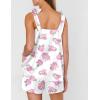 image:imageEkouaer Womens Silk Pajama Set Bow Tie Knot Tank Top Satin Pjs Sets for Bridal Party 2 Piece Cami Shorts Sleepwear SXXLPink Hydrangea