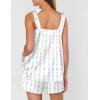 image:imageEkouaer Womens Silk Pajama Set Bow Tie Knot Tank Top Satin Pjs Sets for Bridal Party 2 Piece Cami Shorts Sleepwear SXXLVine Heart Flower